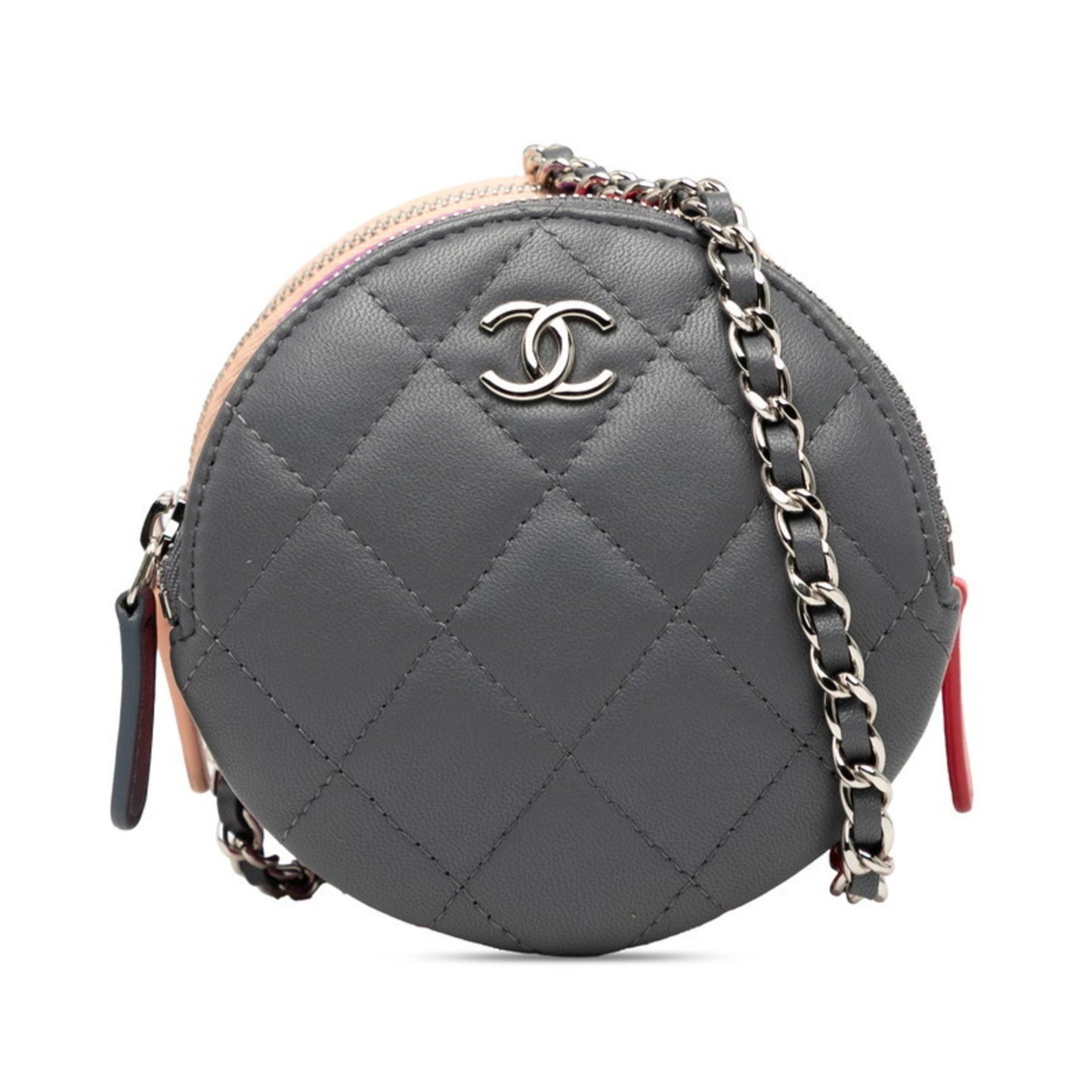 Chanel Matelasse Coco Mark Chain Shoulder Bag In Gray