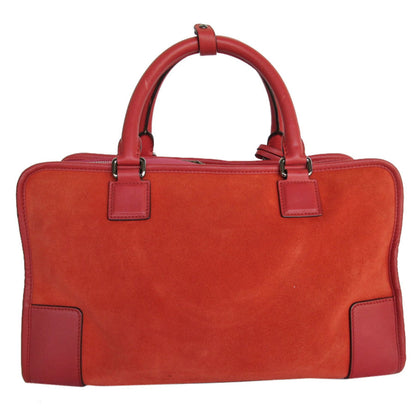 Loewe Handbag Amazona 36 Suede Leather Red