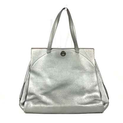 Bvlgari Bulgari Shoulder Bag Logo Turnlock Tote Leather