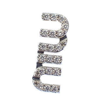 Miu Miu Miu Crystal-Studded Metal Earrings For Women