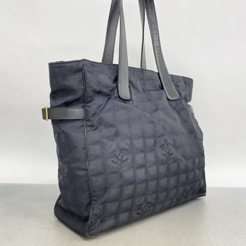 Chanel New Travel Nylon Tote Bag In Black Champagne