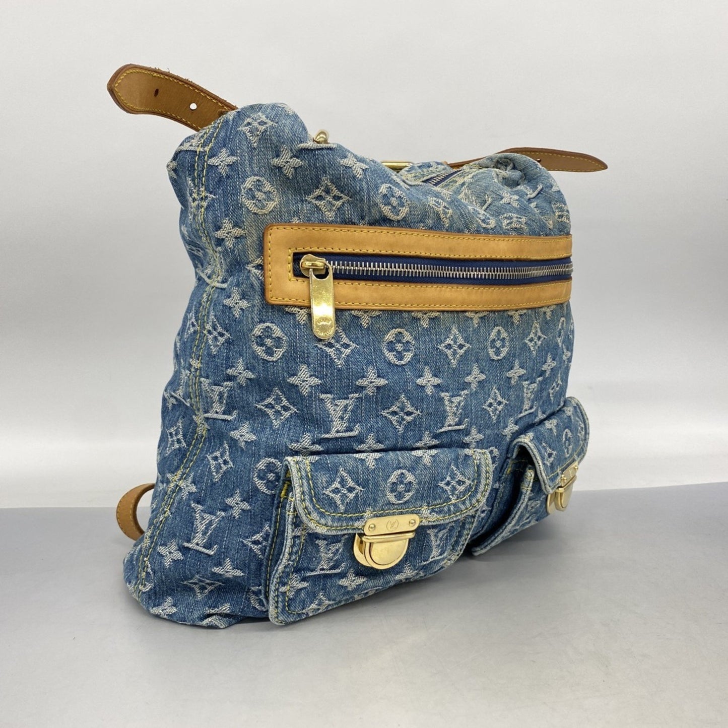 Louis Vuitton Monogram Denim Baggy Gm M95048 Blue