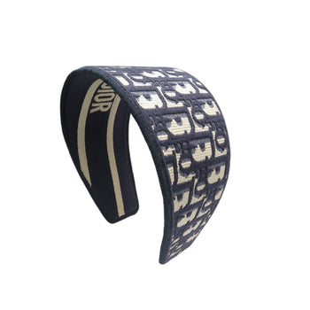Christian Dior Oblique Headband Canvas Navy 0929