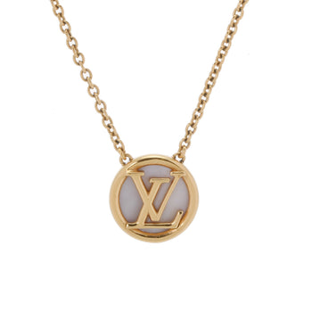 Louis Vuitton Collier Gold M80259 Women'S Gp Mother-Of-Pearl Necklace