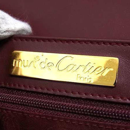 Cartier Must Line Turnlock Shoulder Bag In Bordeaux Leather