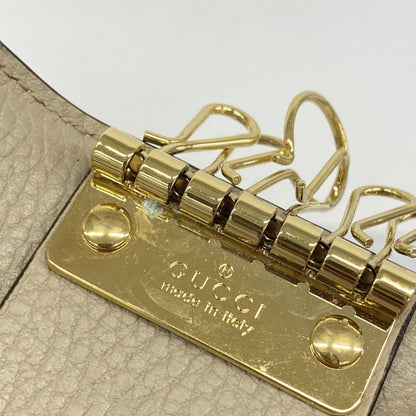 Gucci Gg Marmont Key Case 456118 Leather Beige