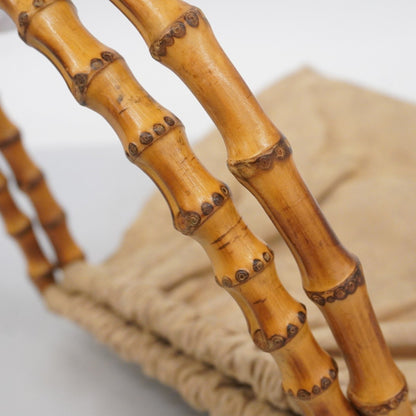 Gucci Gg Canvas Bamboo Shoulder Bag 92708 Light Brown