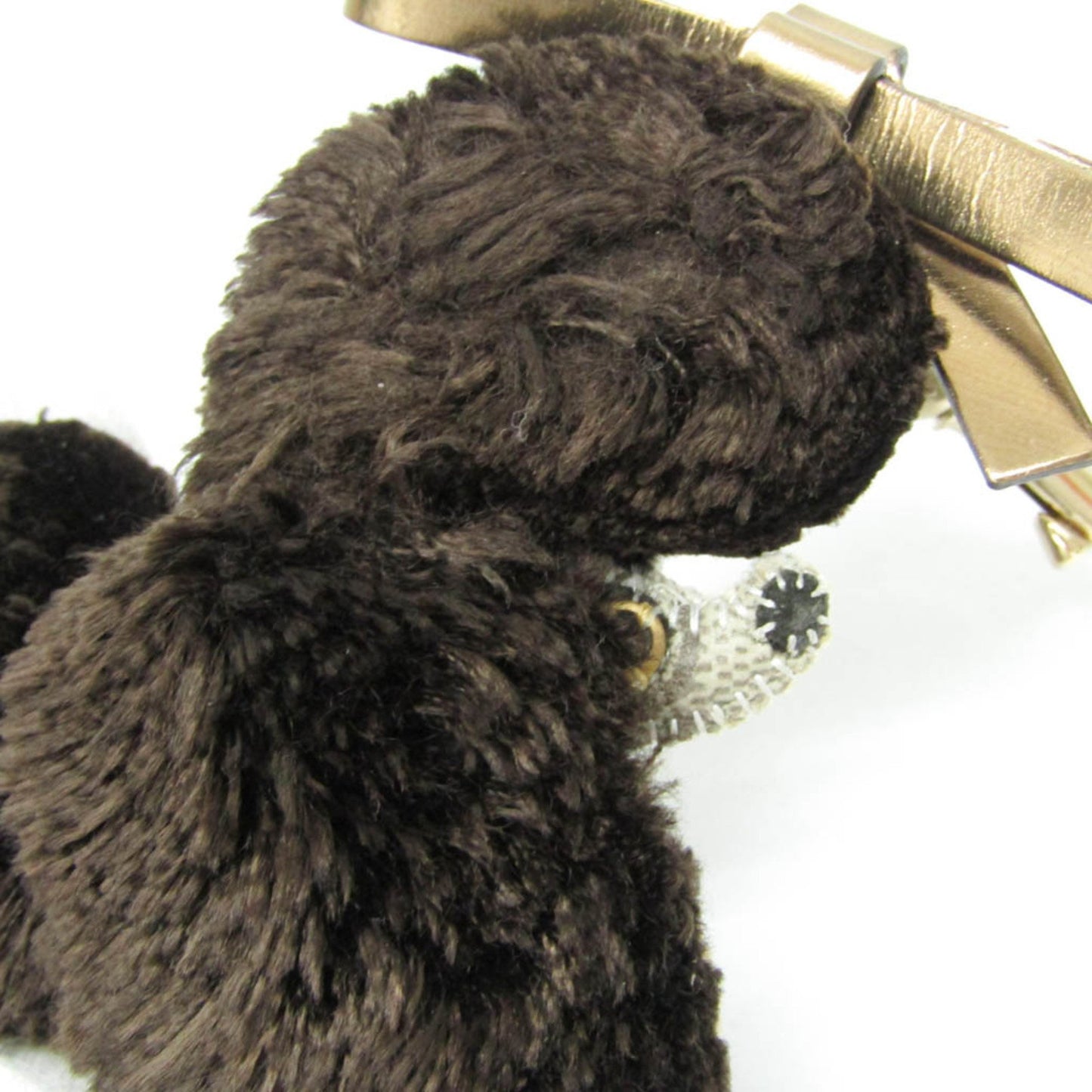 Gucci Gg Supreme Guccioli Poodle Lulu Keyring (Beige