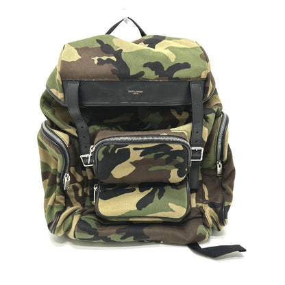 Yves Saint Laurent Saint Laurent Paris 437110 Multi-Pocket Camouflage Backpack