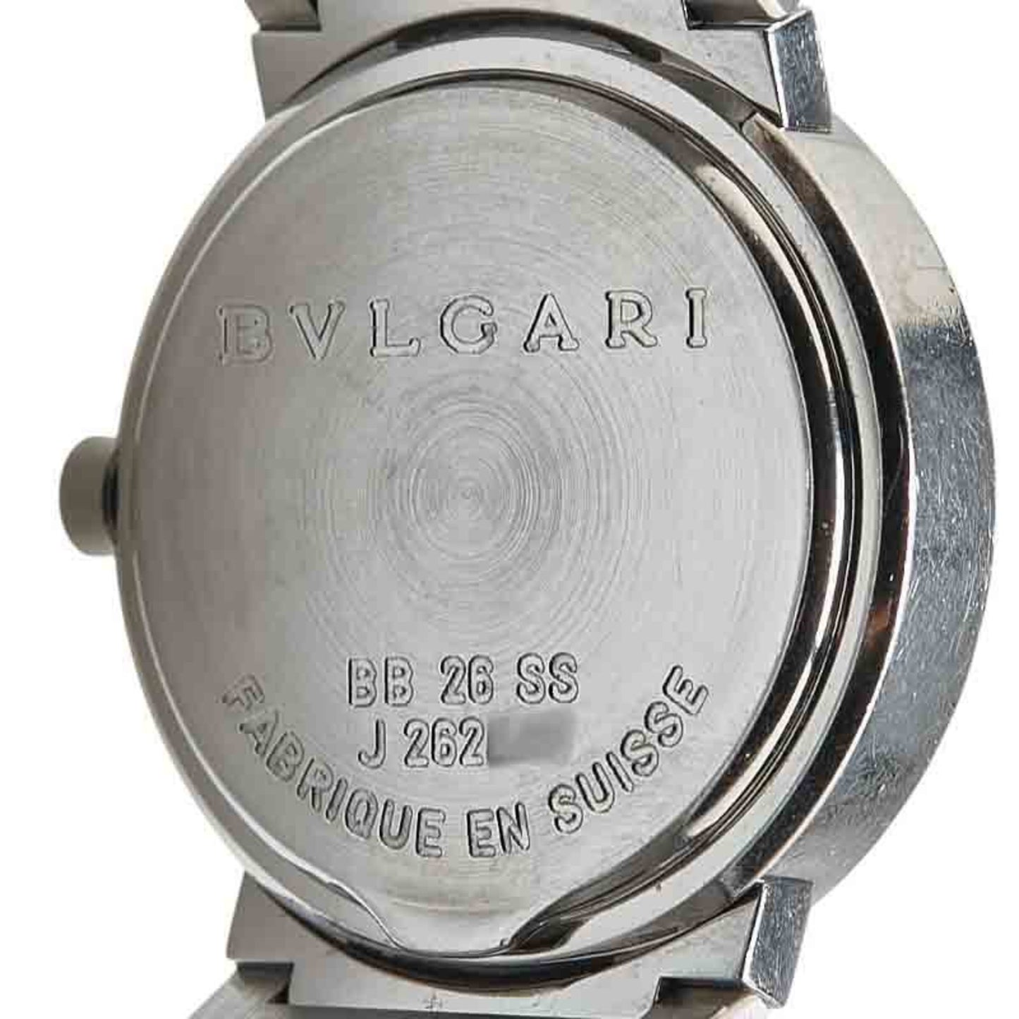 Bvlgari Watch Bb26Ss Quartz Black Dial Stainless Steel