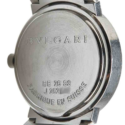 Bvlgari Watch Bb26Ss Quartz Black Dial Stainless Steel