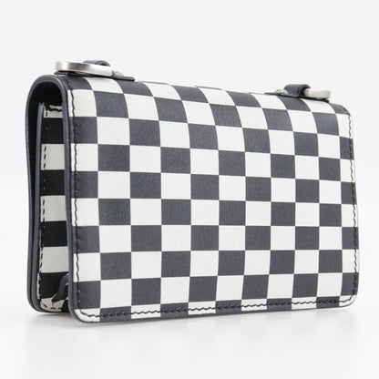 Christian Dior Jadior Shoulder Bag Clutch Calf Black/White 2Way Type