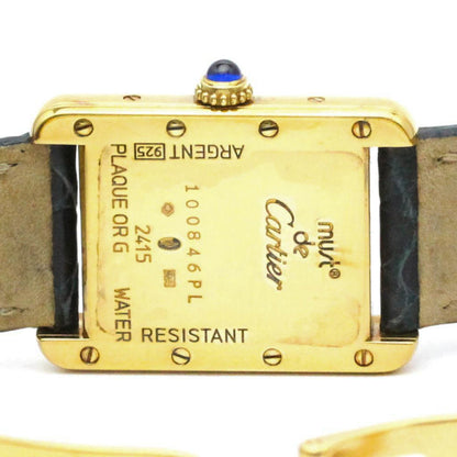 Cartier Must Tank Quartz Gold Plated