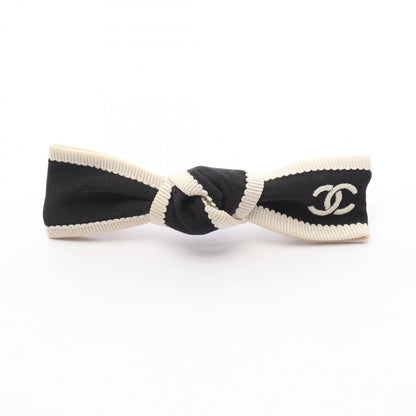 Chanel Coco Mark Ribbon Barrette Accessory Fabric