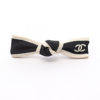 Chanel Coco Mark Ribbon Barrette Accessory Fabric
