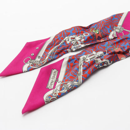 Hermes Herms Mors Et Gourmettes Remix Twilly Silk Scarf