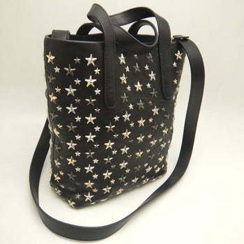 Jimmy Choo Tote Bag Star Studs Leather Black 252748