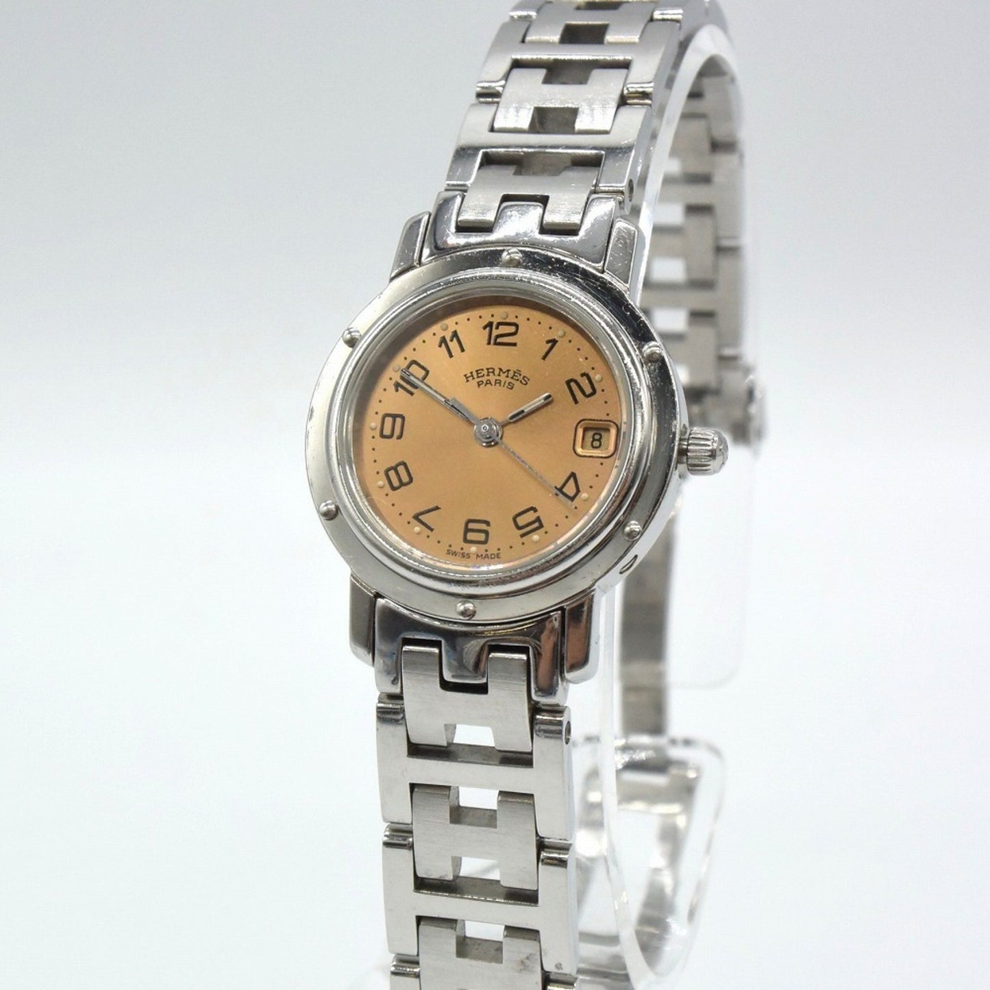 Hermes Clipper Cl4.210 Quartz Watch In Stainless Steel