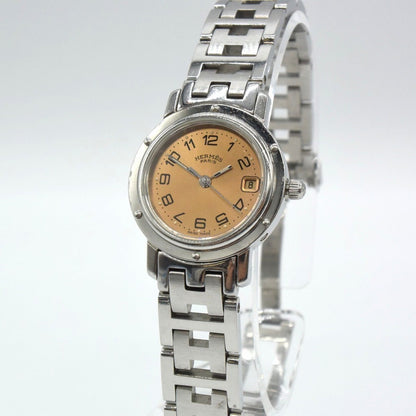 Hermes Clipper Cl4.210 Quartz Watch In Stainless Steel