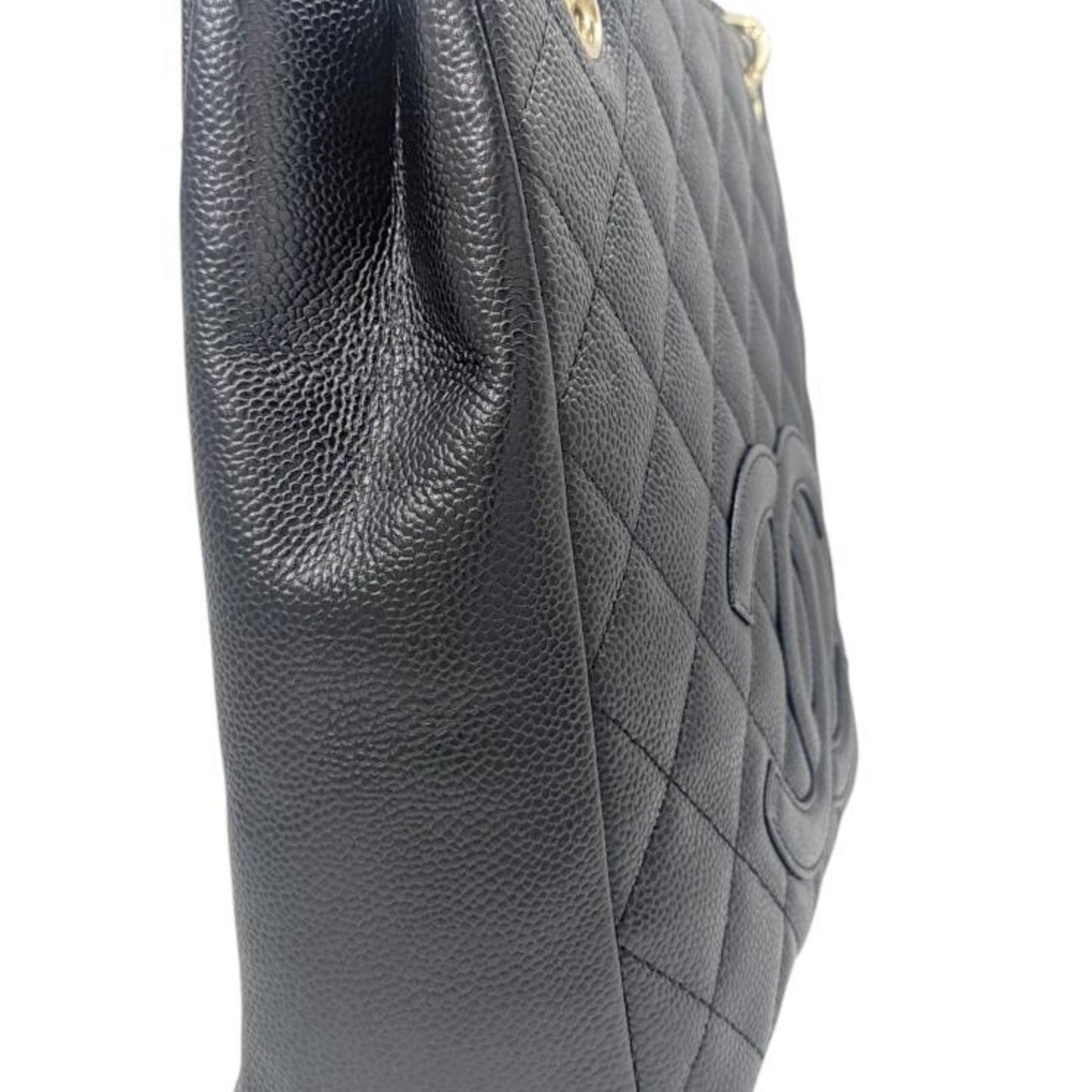 Chanel Chanel Matelasse Pst Tote Caviar Skin Black Chain Shoulder 8Th Series Grained Calfskin