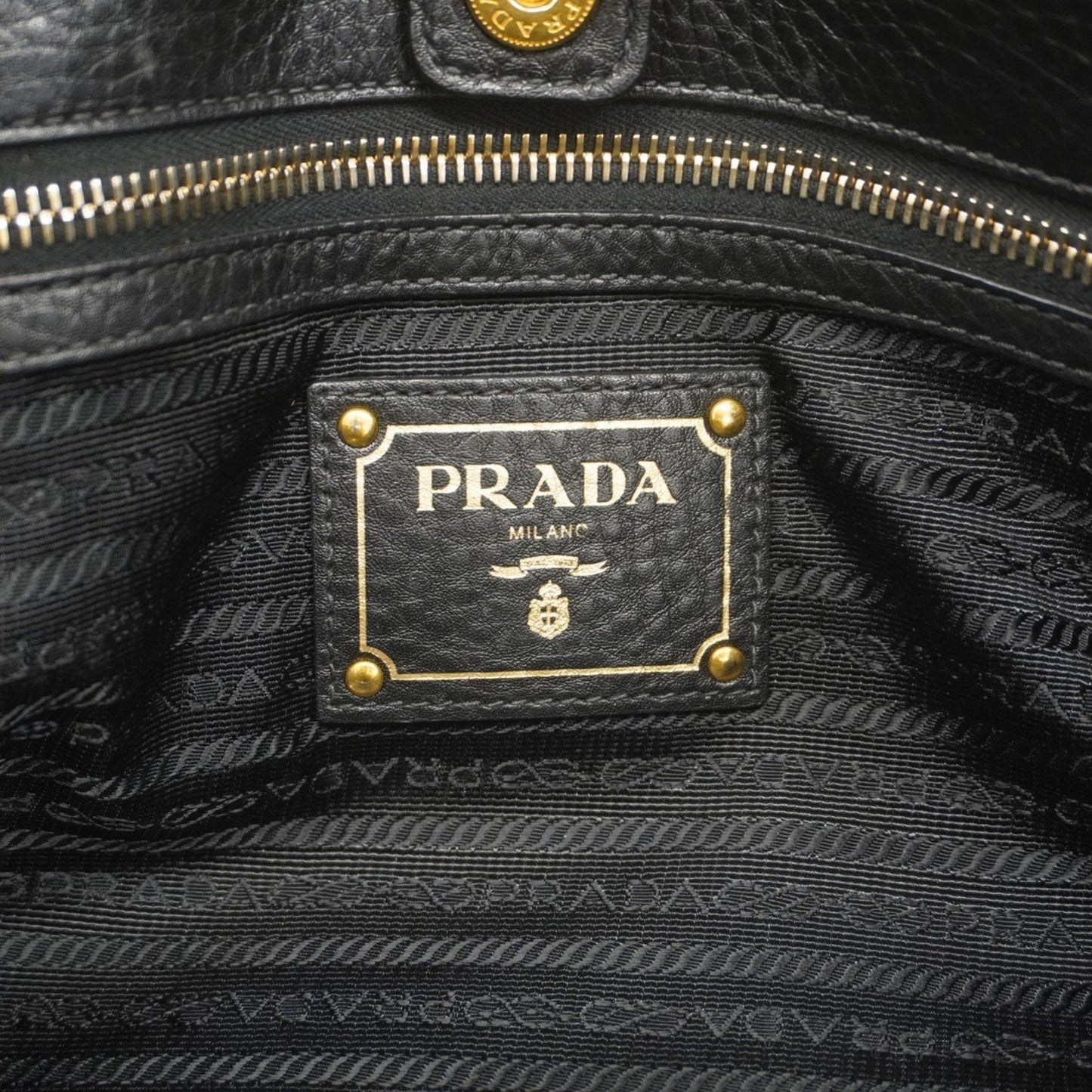 Prada Handbag Leather Black