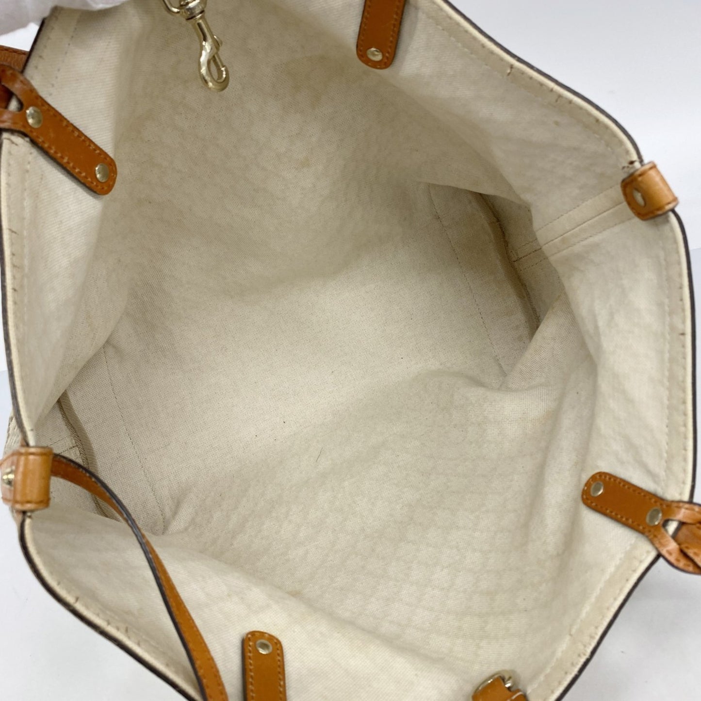 Gucci Diamante Tote Bag 247209 Canvas Beige Orange Champagne
