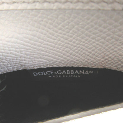 Dolce & Gabbana Sicily Leather White Chain Wallet Coin Case 0223Dolce&Gabbana