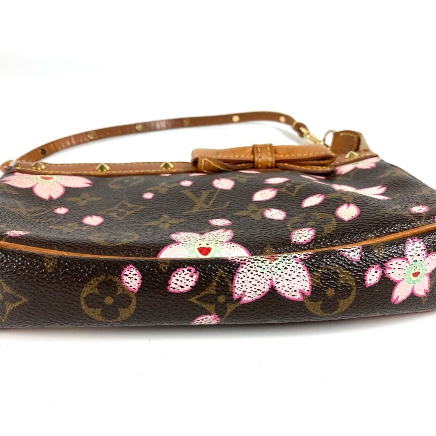 Louis Vuitton M92006 Monogram Cherry Blossom Pochette Accessoires By Takashi Murakami. Mini Handbag