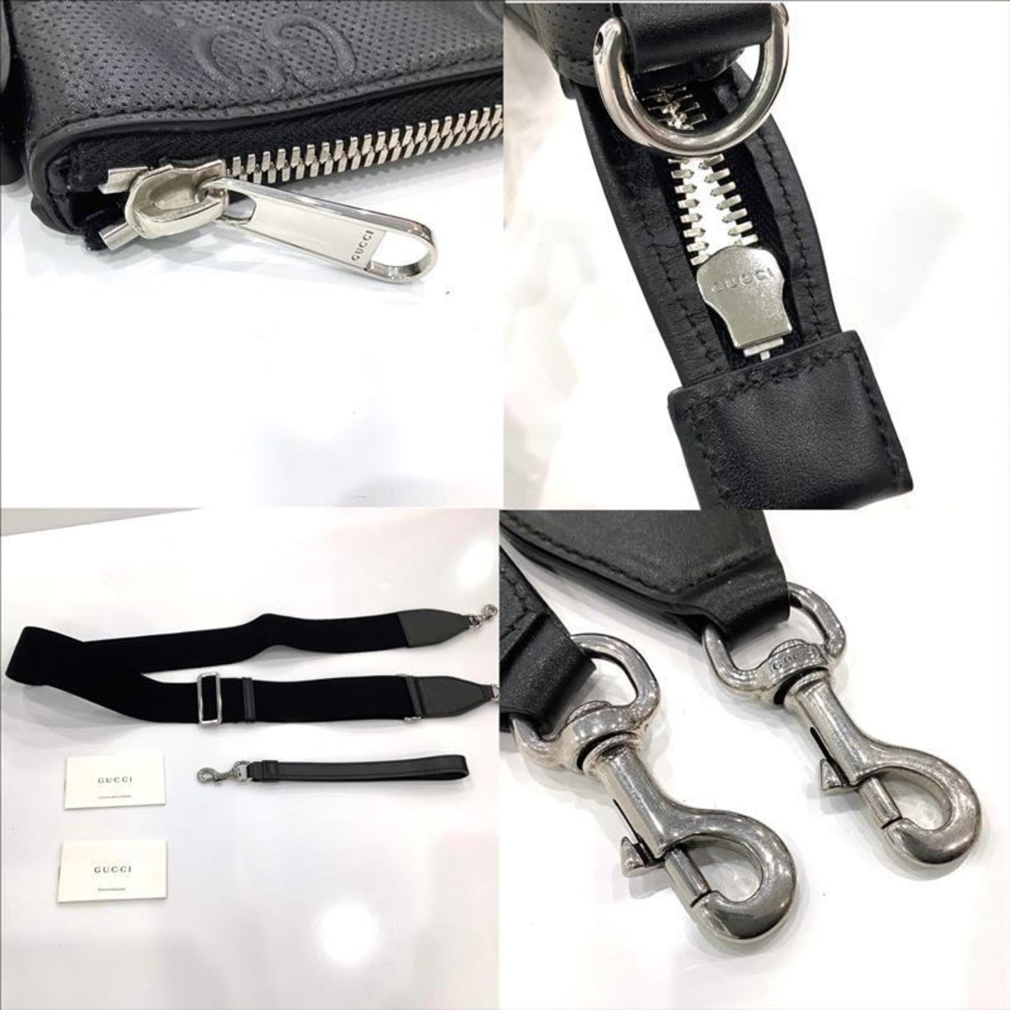 Gucci Gg Embossed Medium Black Clutch Bag Gucci 696009.520981 Ja-24361