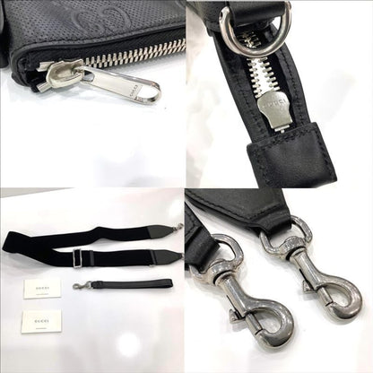 Gucci Gg Embossed Medium Black Clutch Bag Gucci 696009.520981 Ja-24361