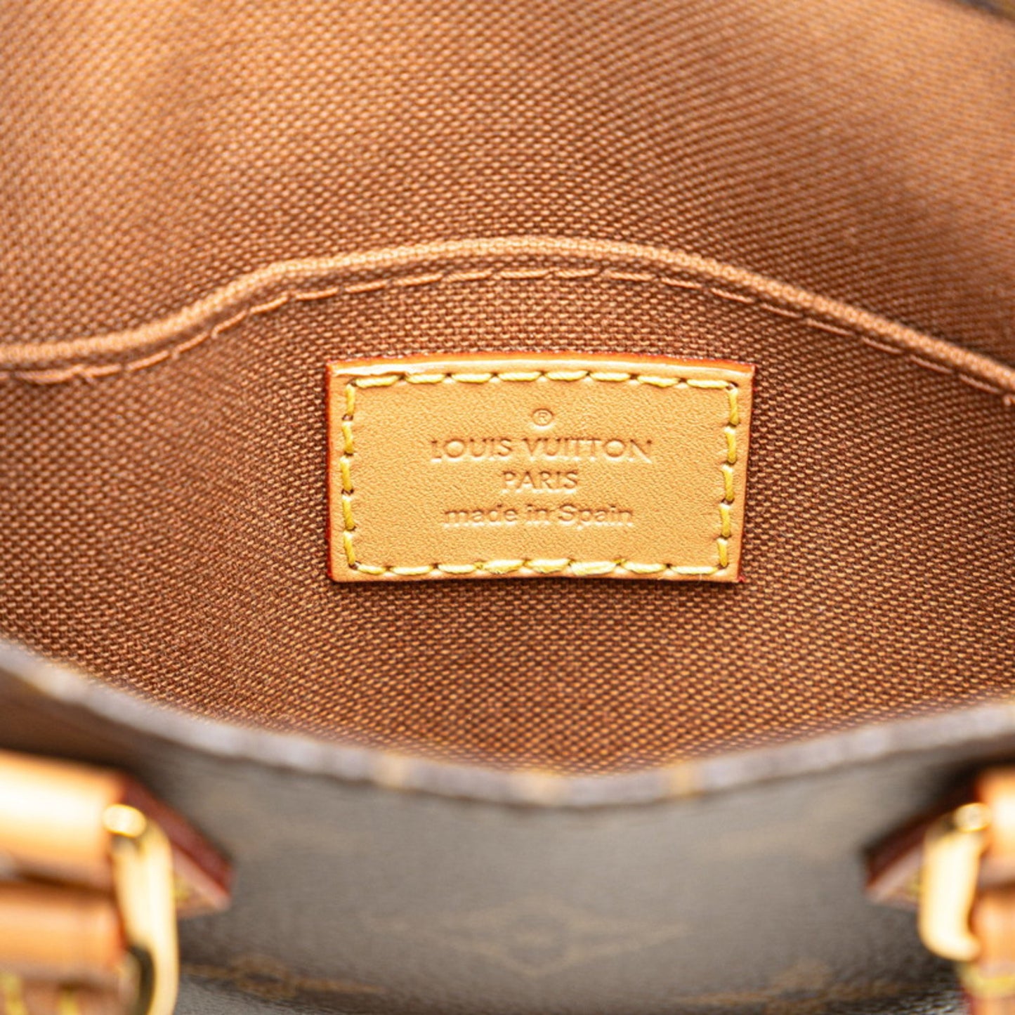 Louis Vuitton Monogram Petite Sac Plat Handbag/Shoulder Bag 2Way M81295 Brown Leather