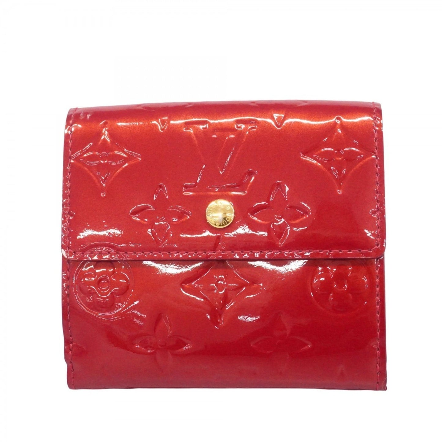 Louis Vuitton Vernis Portefeuille Elise Tri-Fold Wallet M93529 Pomme D'Amour