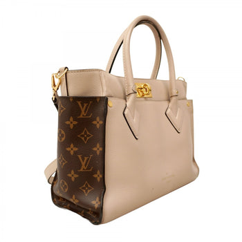 Louis Vuitton Monogram On My Side Handbag M58485 Greige Brown 2-Way Bag