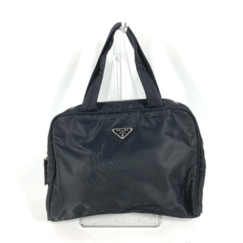 Prada Triangle Logo Plate Handbag In Nylon
