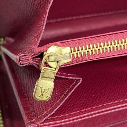 Louis Vuitton Monogram Zippy Wallet M41895 Brown Fuchsia