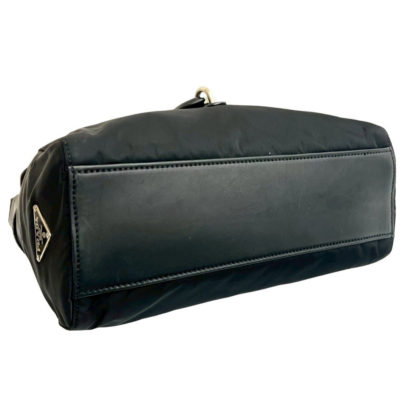 Prada Prada Triangle Logo Leather