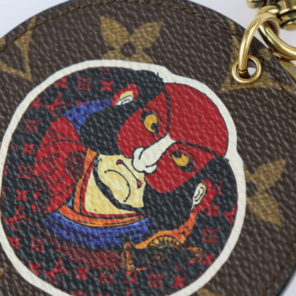 Louis Vuitton Louis Vuitton Portocre Illustre Keychain Mp1949 Monogram Canvas Leather Brown Red