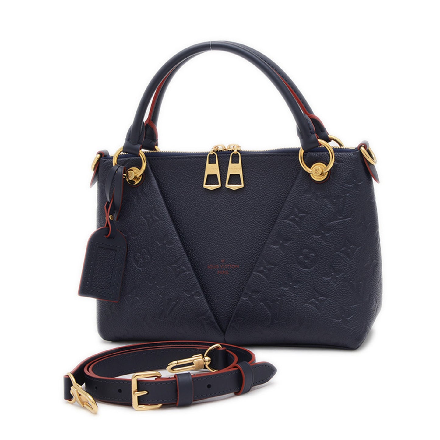 Louis Vuitton Monogram Empreinte V Tote Bb 2Way Bag Shoulder Marine Rouge M44845