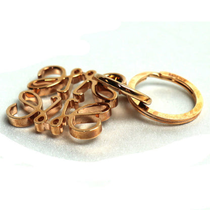 Loewe Anagram Keyring Key Holder Rose Gold 111.29.203