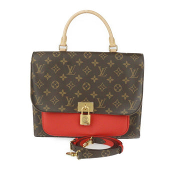 Louis Vuitton Louis Vuitton Marignan Monogram Handbag M44286 Leather Brown Coquelicot Shoulder Bag
