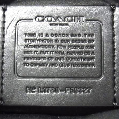 Coach Signature Shoulder Bag F58327 Gray Black Canvas Leather