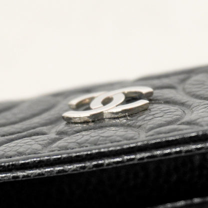 Chanel Camellia Caviar Leather Business Card Case