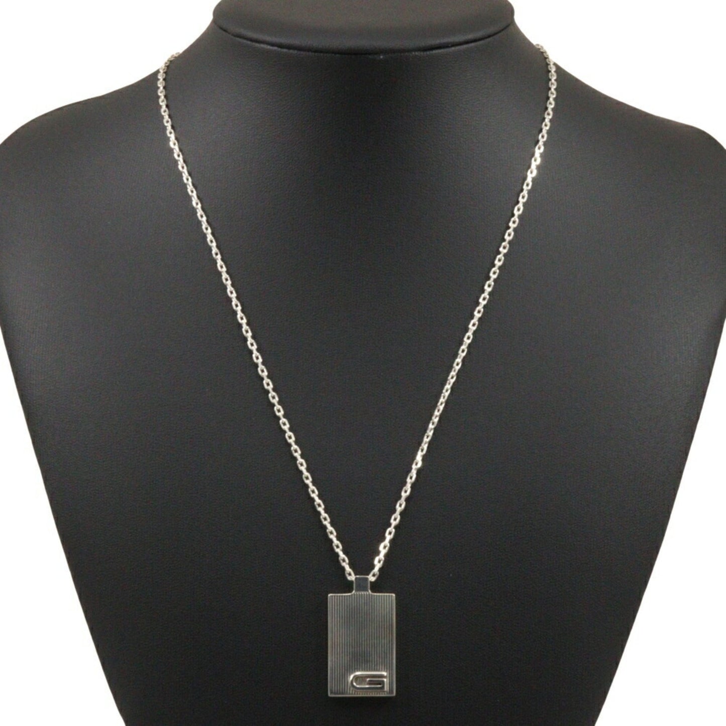 Gucci G Mark Necklace Plate Silver 925 Approx. 21.0G