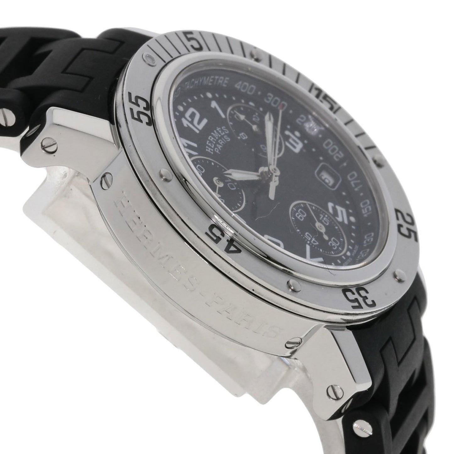 Herms Cl2.315 Clipper Diver Chronograph Watch In Stainless Steel