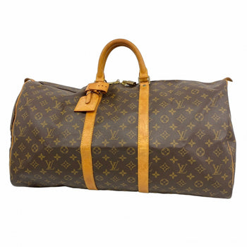 Louis Vuitton Monogram Keepall 55 Boston Bag M41424 Brown