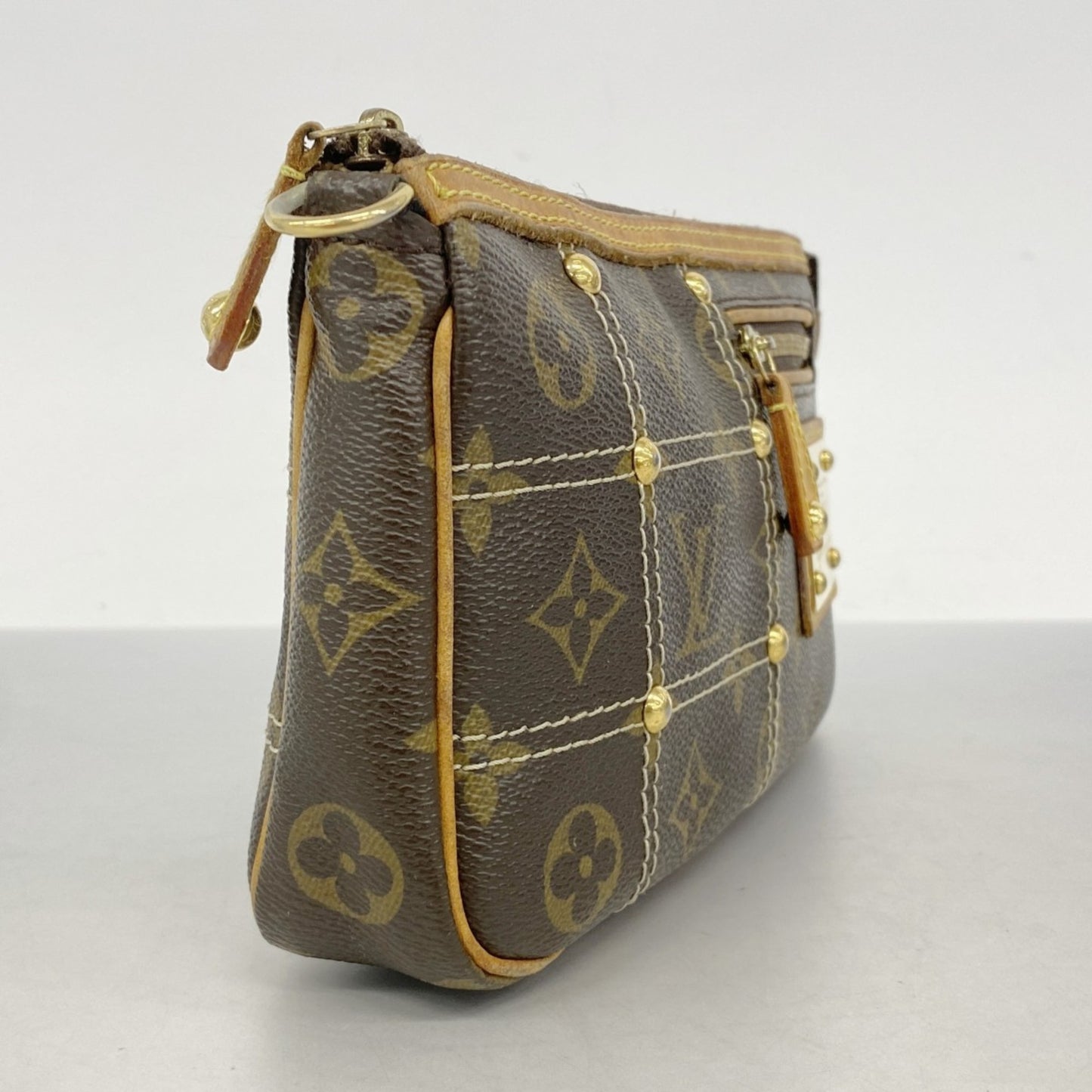 Louis Vuitton Monogram Rivet Pouch Accessoires M40141 Brown
