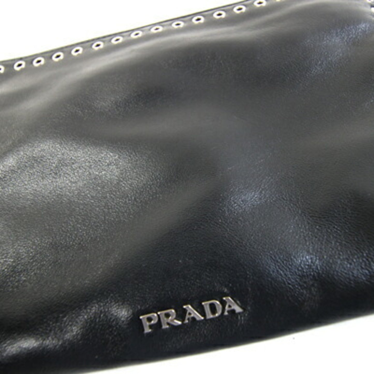Prada Clutch Bag 1N1825 Black And Red Leather With Strap