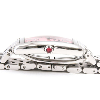 Franck Muller Women'S Tonneau Curvex Battery-Operated Watch With Pink Guilloche Design