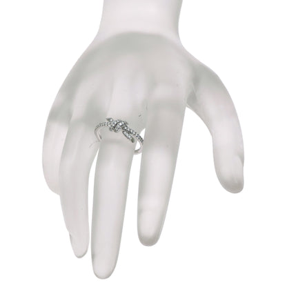 Tiffany Knot Diamond Women'S Ring In 750 White Gold