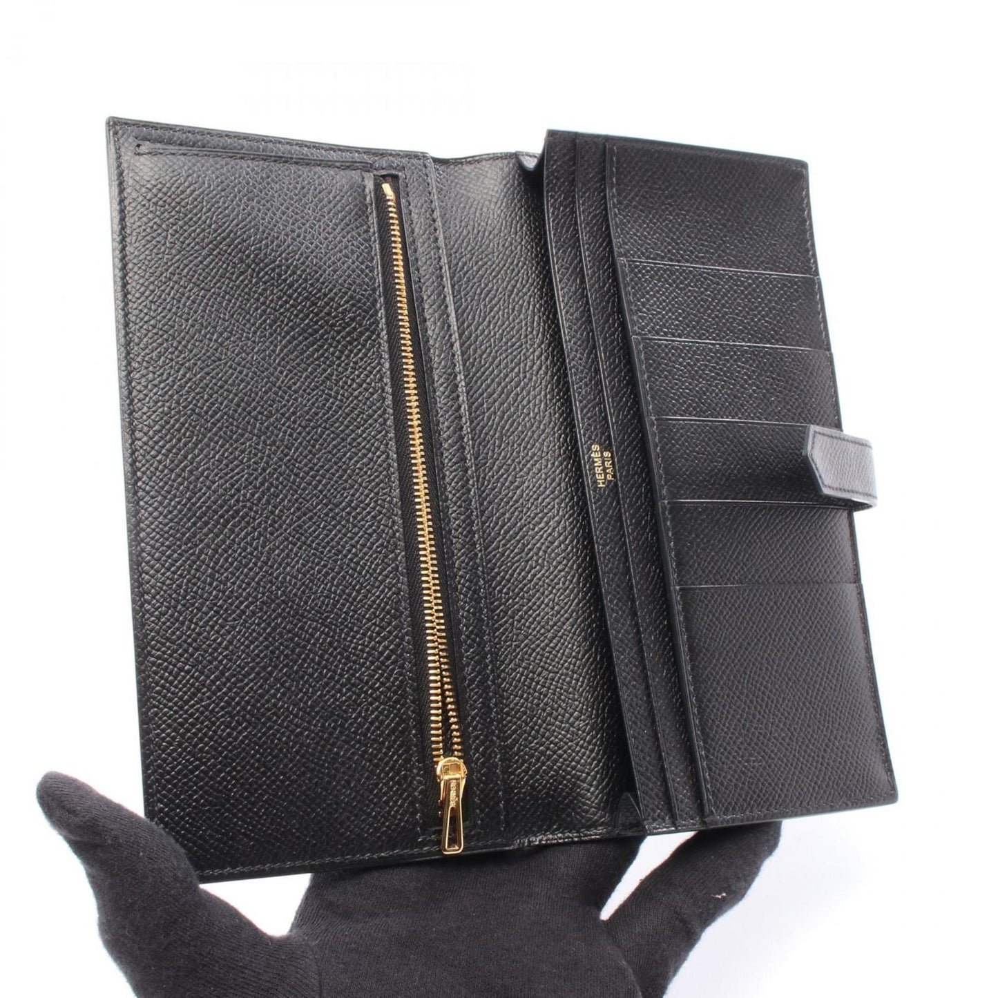 Hermes Herms Bearn Soufflet Bifold Long Wallet